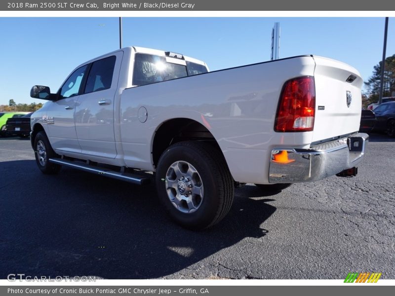 Bright White / Black/Diesel Gray 2018 Ram 2500 SLT Crew Cab