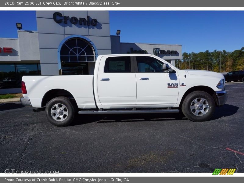 Bright White / Black/Diesel Gray 2018 Ram 2500 SLT Crew Cab
