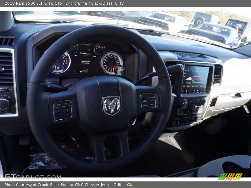 Bright White / Black/Diesel Gray 2018 Ram 2500 SLT Crew Cab