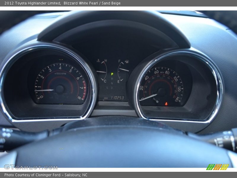 Blizzard White Pearl / Sand Beige 2012 Toyota Highlander Limited