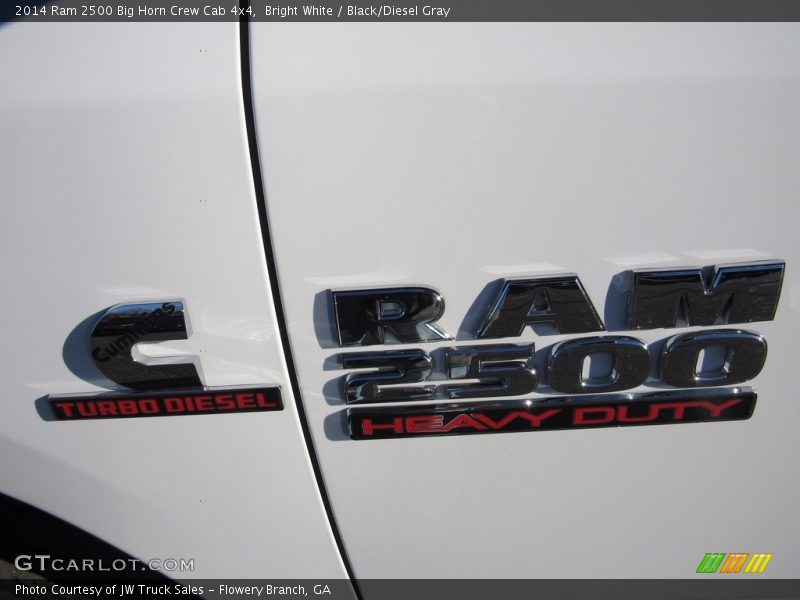 Bright White / Black/Diesel Gray 2014 Ram 2500 Big Horn Crew Cab 4x4