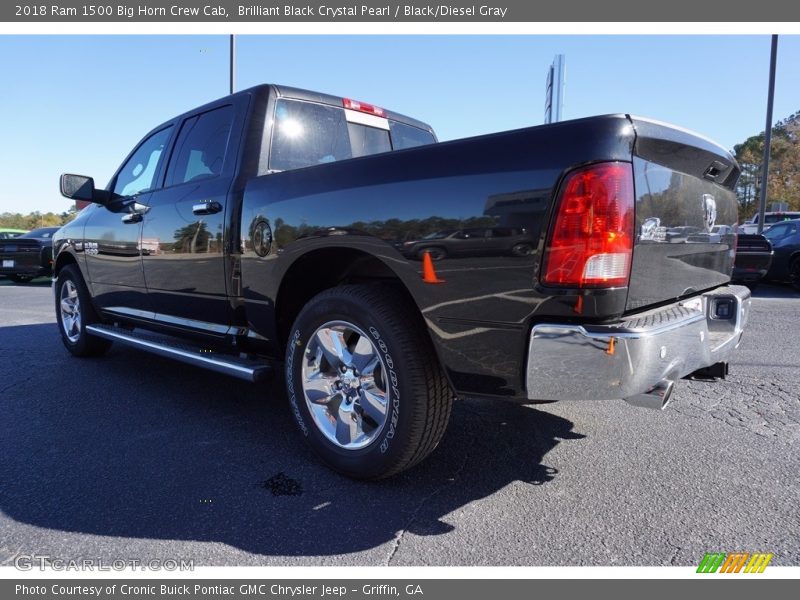 Brilliant Black Crystal Pearl / Black/Diesel Gray 2018 Ram 1500 Big Horn Crew Cab