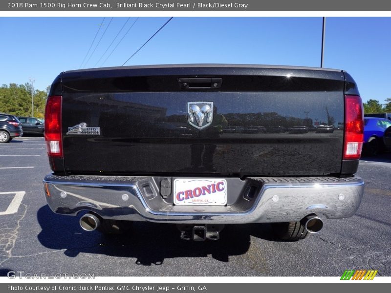 Brilliant Black Crystal Pearl / Black/Diesel Gray 2018 Ram 1500 Big Horn Crew Cab
