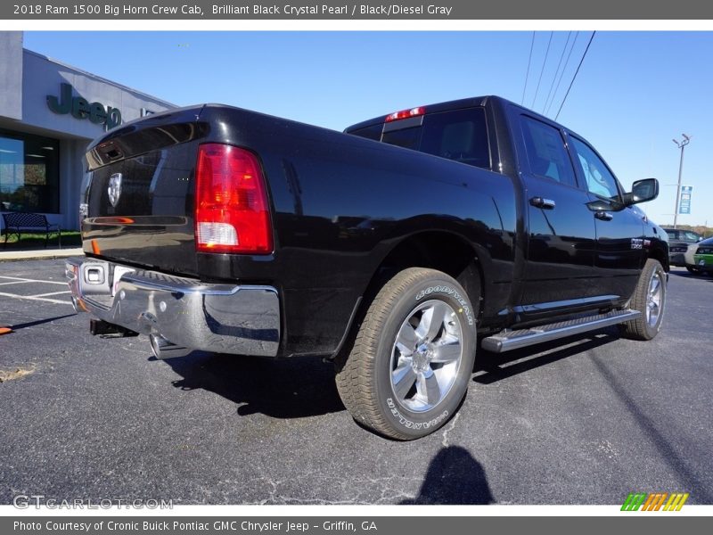 Brilliant Black Crystal Pearl / Black/Diesel Gray 2018 Ram 1500 Big Horn Crew Cab
