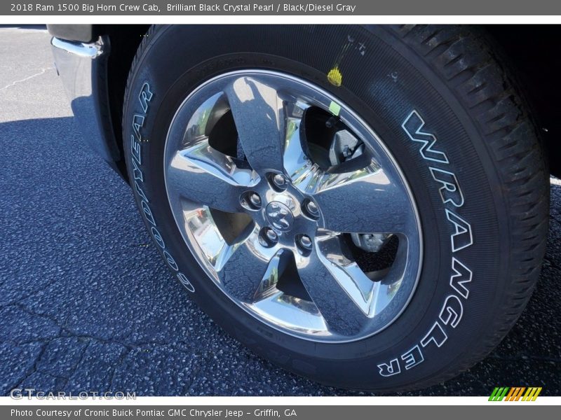 Brilliant Black Crystal Pearl / Black/Diesel Gray 2018 Ram 1500 Big Horn Crew Cab