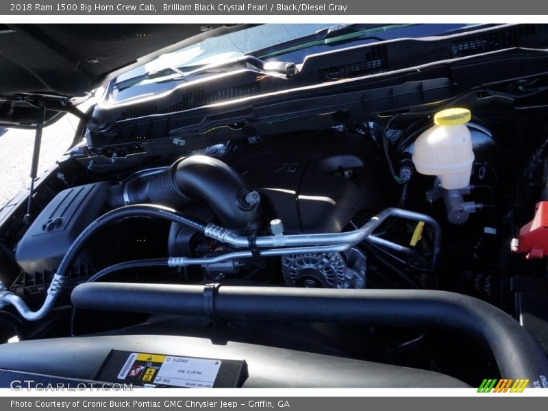 Brilliant Black Crystal Pearl / Black/Diesel Gray 2018 Ram 1500 Big Horn Crew Cab
