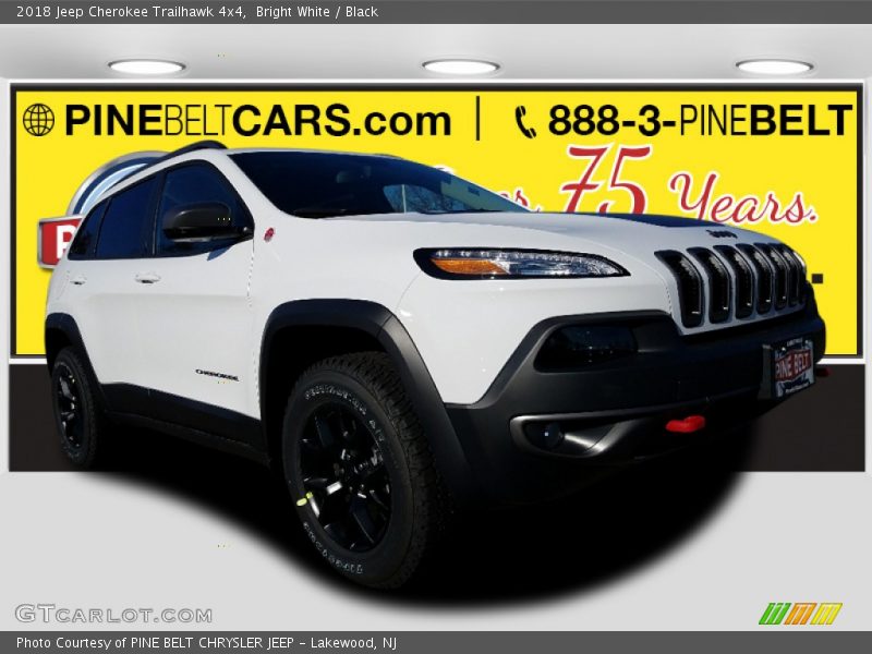 Bright White / Black 2018 Jeep Cherokee Trailhawk 4x4