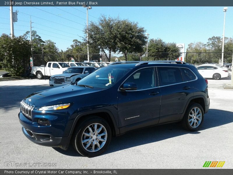 Patriot Blue Pearl / Black 2018 Jeep Cherokee Limited