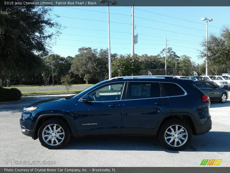 Patriot Blue Pearl / Black 2018 Jeep Cherokee Limited