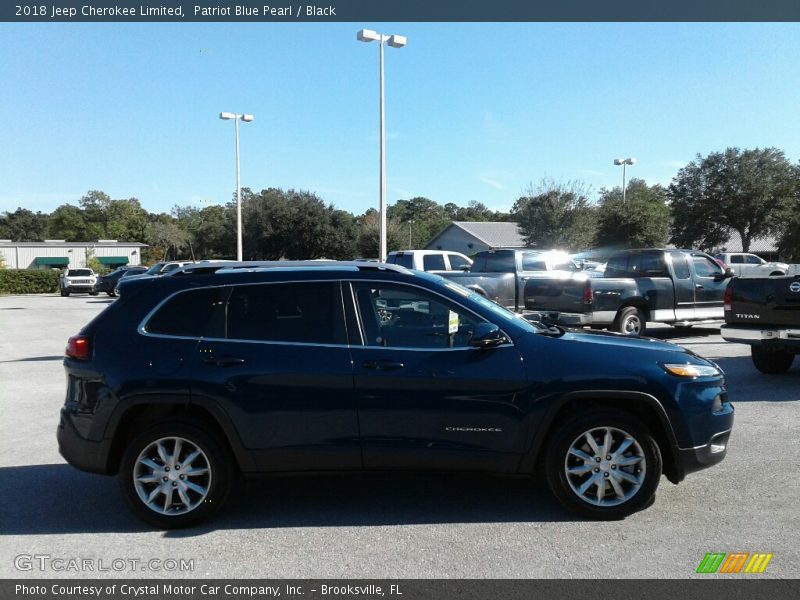 Patriot Blue Pearl / Black 2018 Jeep Cherokee Limited