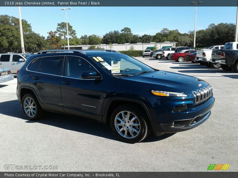 Patriot Blue Pearl / Black 2018 Jeep Cherokee Limited