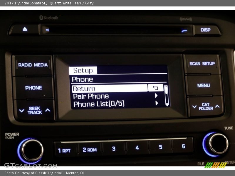 Quartz White Pearl / Gray 2017 Hyundai Sonata SE