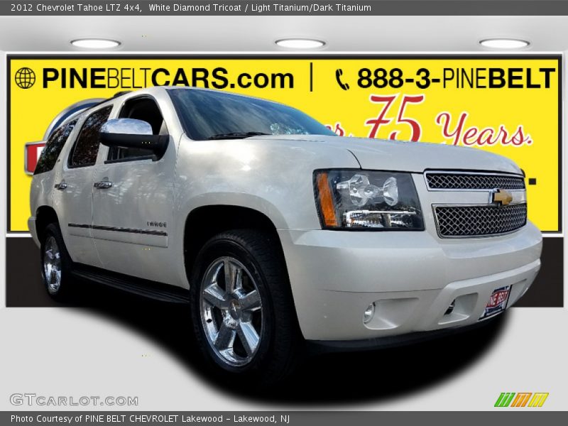 White Diamond Tricoat / Light Titanium/Dark Titanium 2012 Chevrolet Tahoe LTZ 4x4