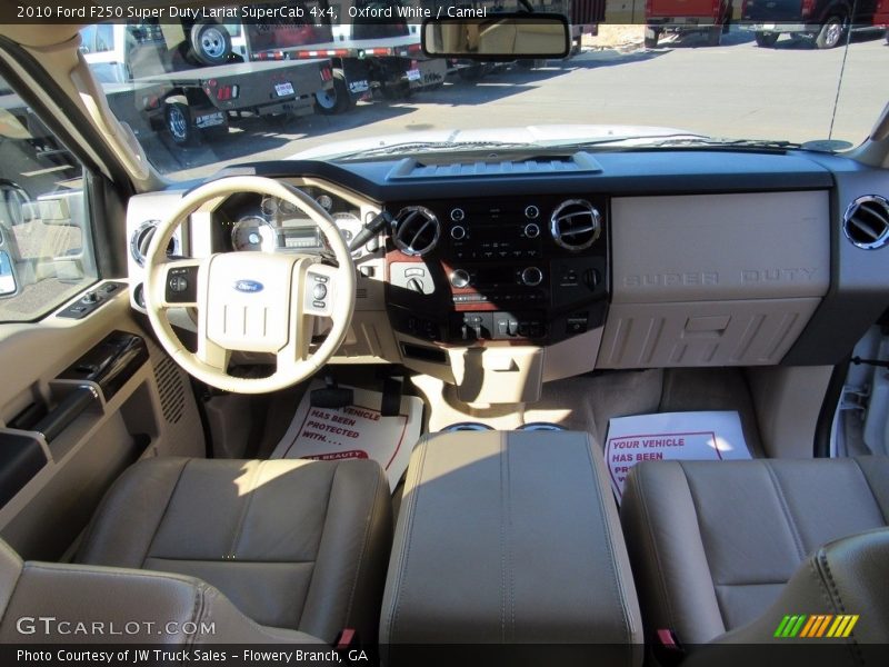 Oxford White / Camel 2010 Ford F250 Super Duty Lariat SuperCab 4x4