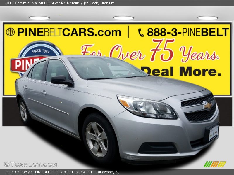 Silver Ice Metallic / Jet Black/Titanium 2013 Chevrolet Malibu LS
