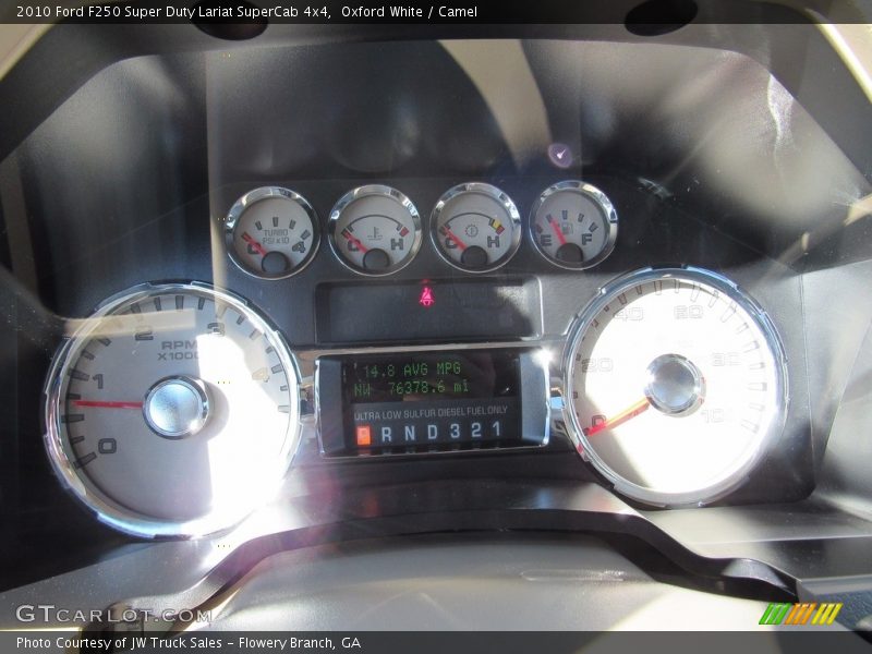 Oxford White / Camel 2010 Ford F250 Super Duty Lariat SuperCab 4x4