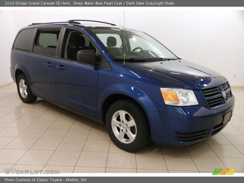 Deep Water Blue Pearl Coat / Dark Slate Gray/Light Shale 2010 Dodge Grand Caravan SE Hero