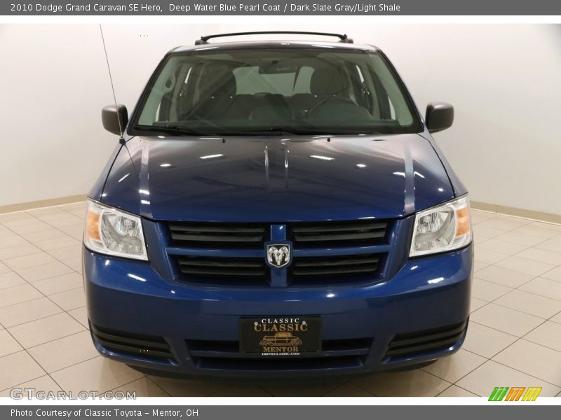 Deep Water Blue Pearl Coat / Dark Slate Gray/Light Shale 2010 Dodge Grand Caravan SE Hero
