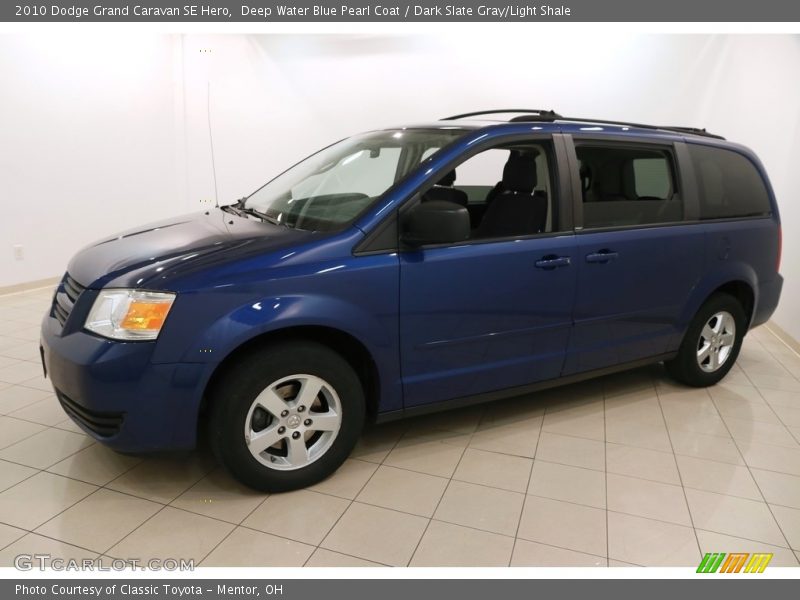 Deep Water Blue Pearl Coat / Dark Slate Gray/Light Shale 2010 Dodge Grand Caravan SE Hero
