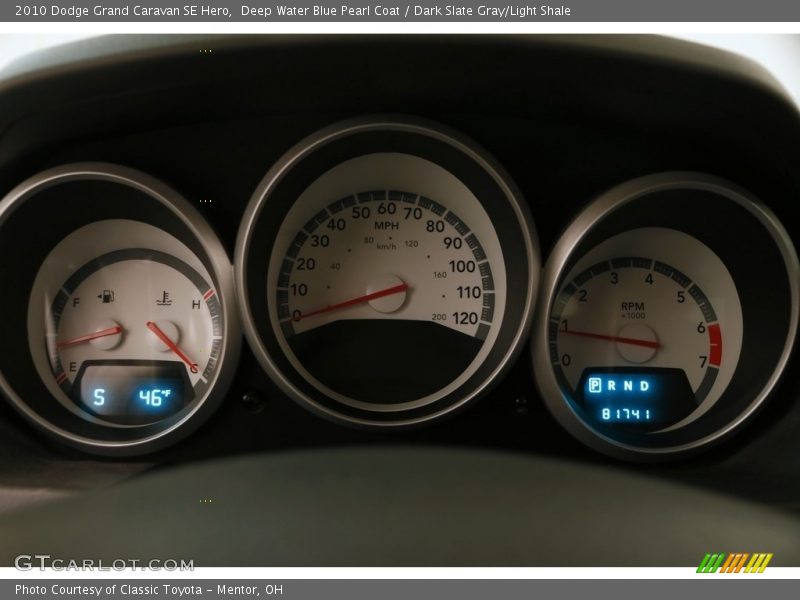 Deep Water Blue Pearl Coat / Dark Slate Gray/Light Shale 2010 Dodge Grand Caravan SE Hero