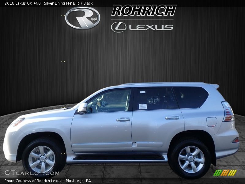 Silver Lining Metallic / Black 2018 Lexus GX 460