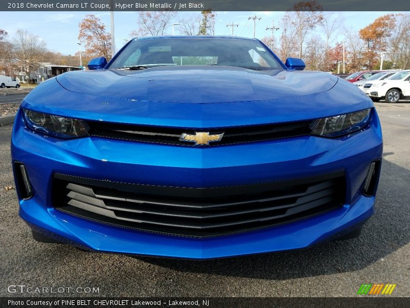 Hyper Blue Metallic / Jet Black 2018 Chevrolet Camaro LT Coupe