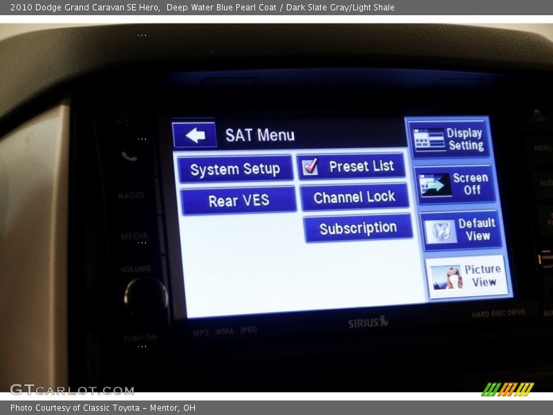 Deep Water Blue Pearl Coat / Dark Slate Gray/Light Shale 2010 Dodge Grand Caravan SE Hero