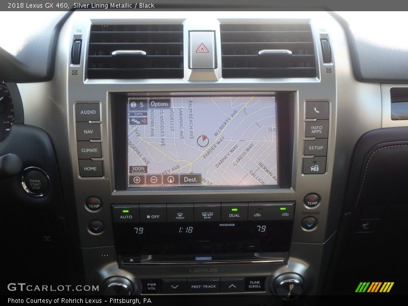 Silver Lining Metallic / Black 2018 Lexus GX 460
