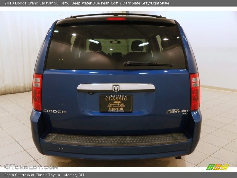 Deep Water Blue Pearl Coat / Dark Slate Gray/Light Shale 2010 Dodge Grand Caravan SE Hero