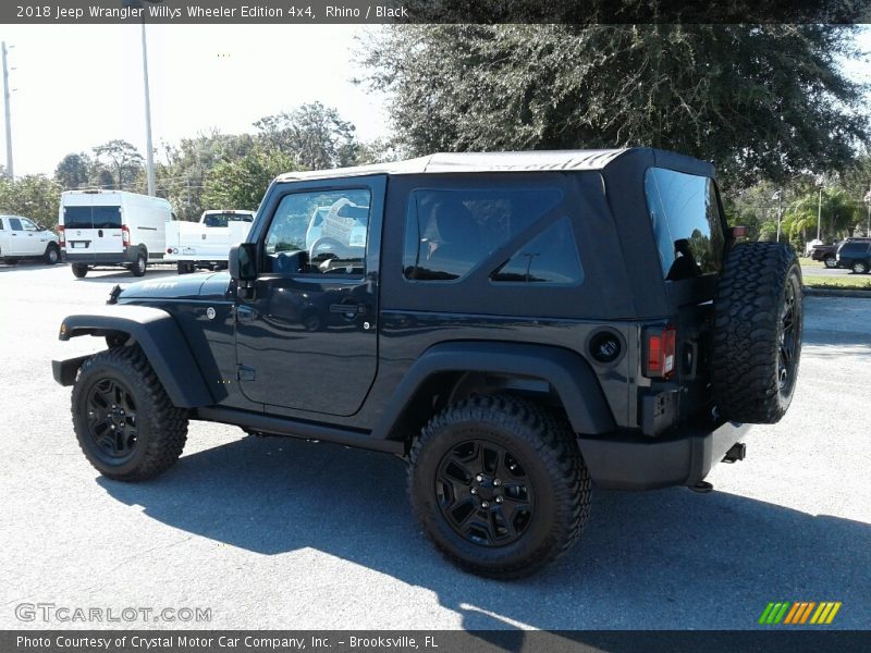 Rhino / Black 2018 Jeep Wrangler Willys Wheeler Edition 4x4