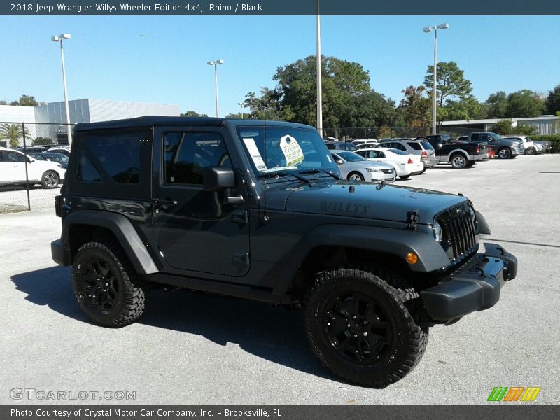 Rhino / Black 2018 Jeep Wrangler Willys Wheeler Edition 4x4