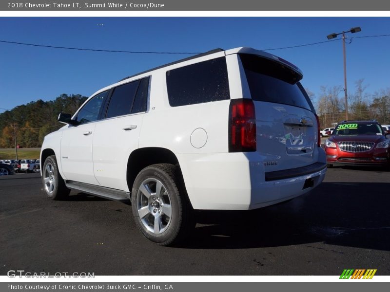 Summit White / Cocoa/Dune 2018 Chevrolet Tahoe LT