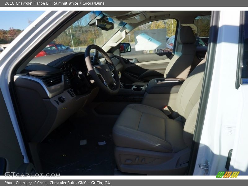 Summit White / Cocoa/Dune 2018 Chevrolet Tahoe LT