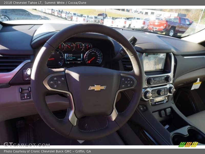 Summit White / Cocoa/Dune 2018 Chevrolet Tahoe LT