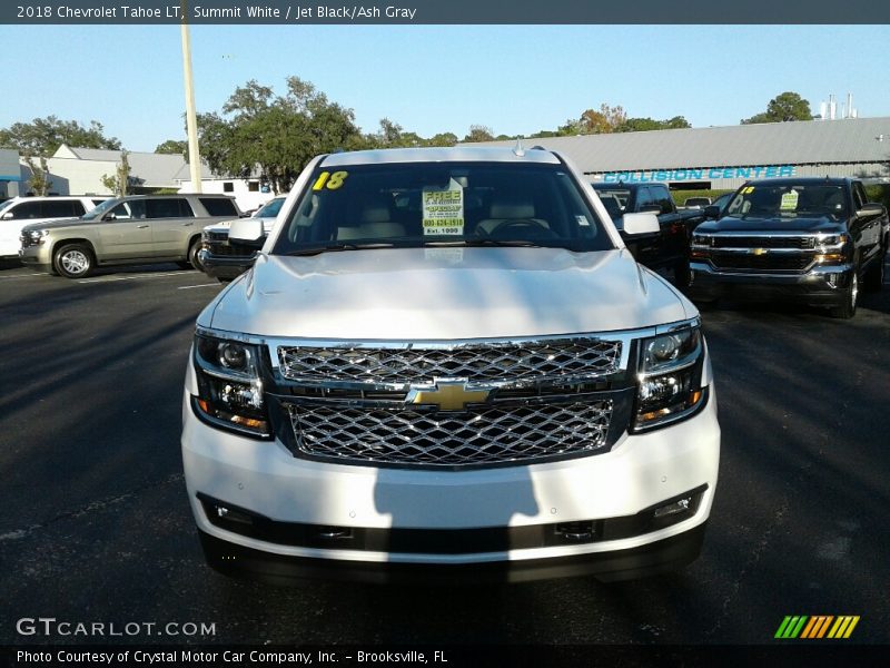 Summit White / Jet Black/Ash Gray 2018 Chevrolet Tahoe LT