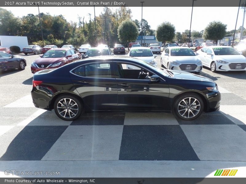 Crystal Black Pearl / Ebony 2017 Acura TLX V6 Technology Sedan
