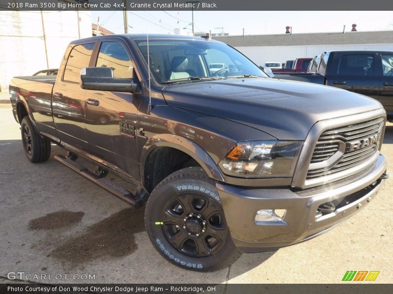 Granite Crystal Metallic / Black 2018 Ram 3500 Big Horn Crew Cab 4x4
