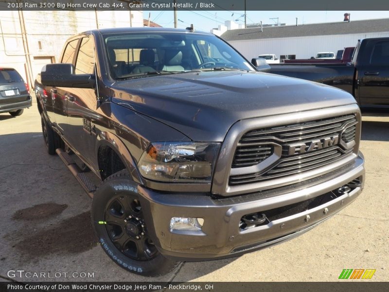 Granite Crystal Metallic / Black 2018 Ram 3500 Big Horn Crew Cab 4x4
