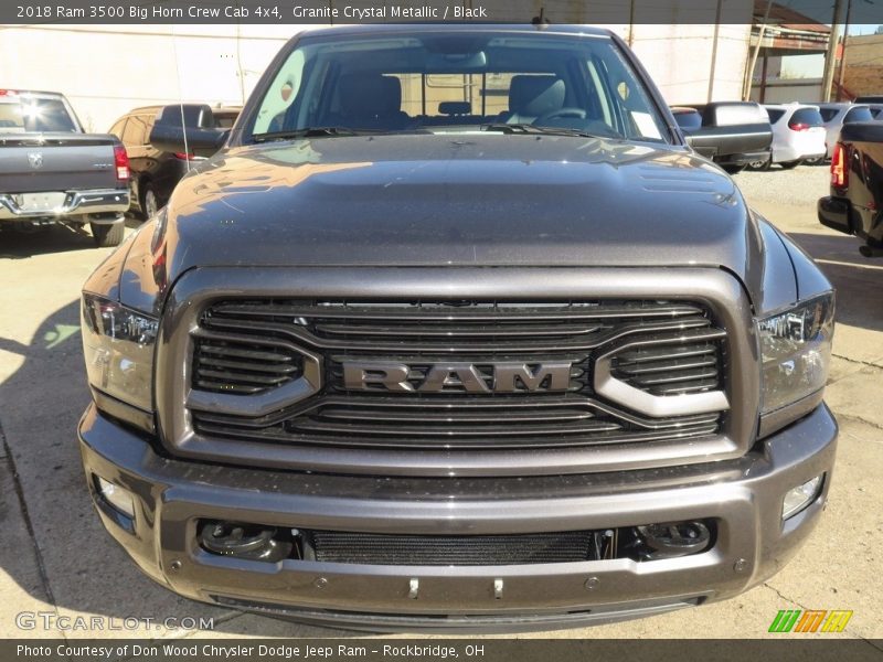 Granite Crystal Metallic / Black 2018 Ram 3500 Big Horn Crew Cab 4x4