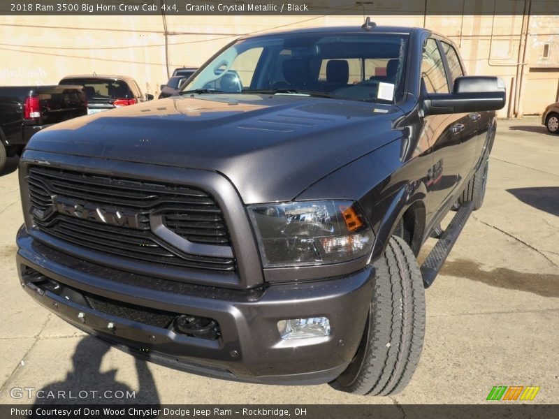 Granite Crystal Metallic / Black 2018 Ram 3500 Big Horn Crew Cab 4x4