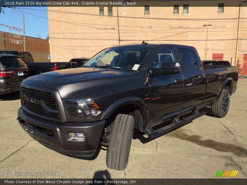 Granite Crystal Metallic / Black 2018 Ram 3500 Big Horn Crew Cab 4x4