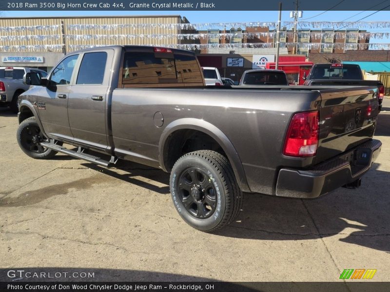 Granite Crystal Metallic / Black 2018 Ram 3500 Big Horn Crew Cab 4x4