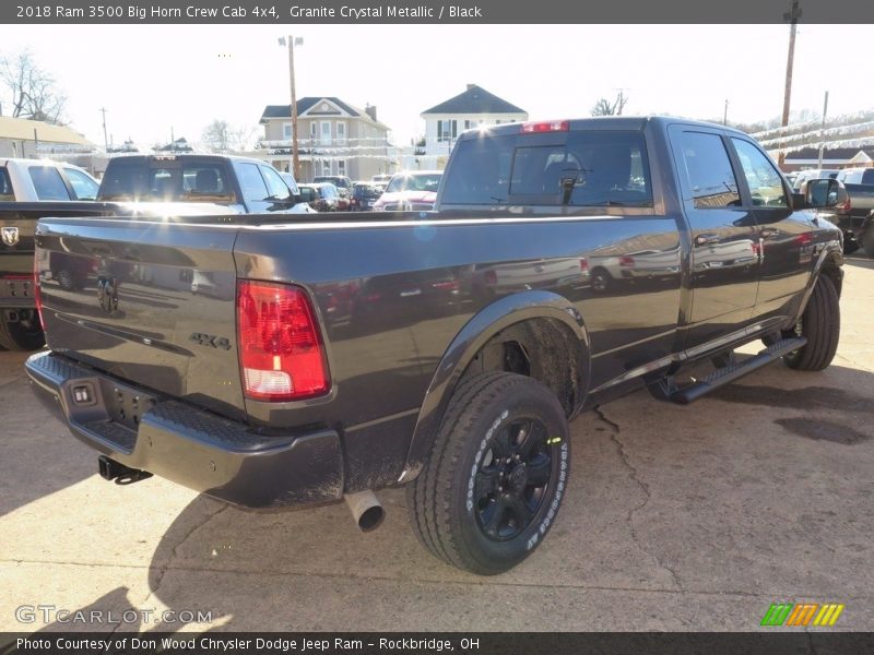 Granite Crystal Metallic / Black 2018 Ram 3500 Big Horn Crew Cab 4x4