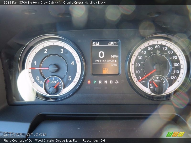 Granite Crystal Metallic / Black 2018 Ram 3500 Big Horn Crew Cab 4x4