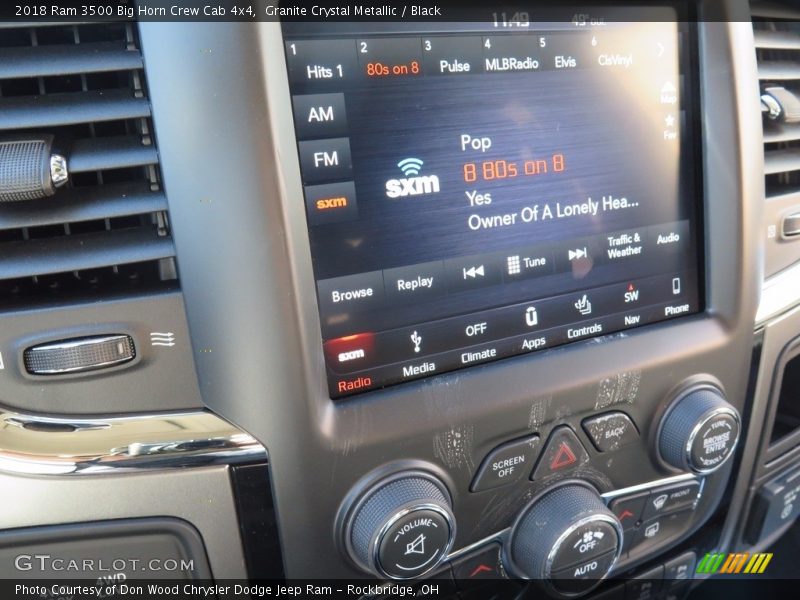 Granite Crystal Metallic / Black 2018 Ram 3500 Big Horn Crew Cab 4x4