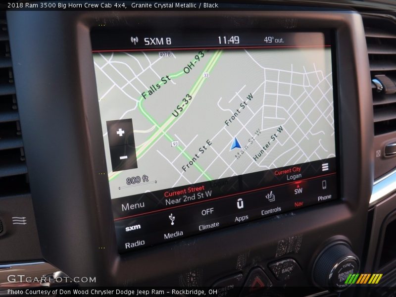 Granite Crystal Metallic / Black 2018 Ram 3500 Big Horn Crew Cab 4x4
