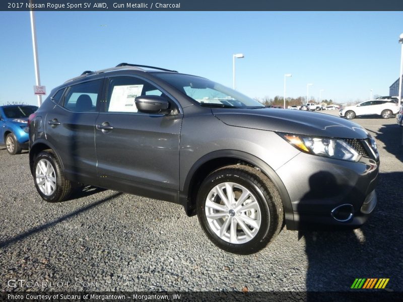 Gun Metallic / Charcoal 2017 Nissan Rogue Sport SV AWD