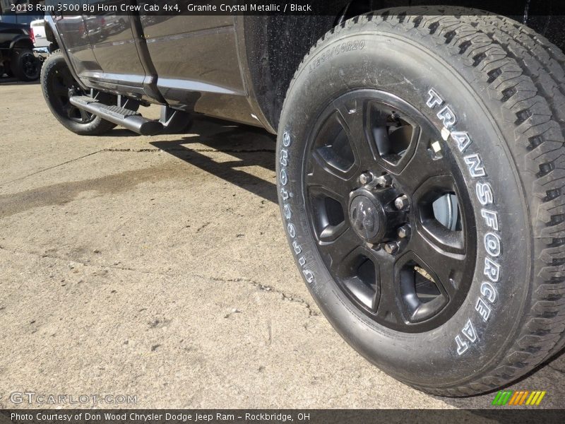 Granite Crystal Metallic / Black 2018 Ram 3500 Big Horn Crew Cab 4x4