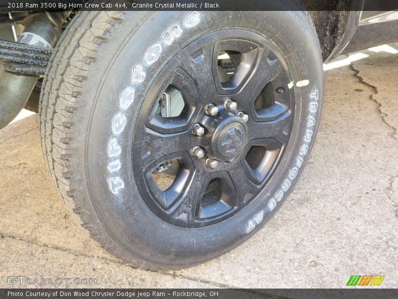 Granite Crystal Metallic / Black 2018 Ram 3500 Big Horn Crew Cab 4x4