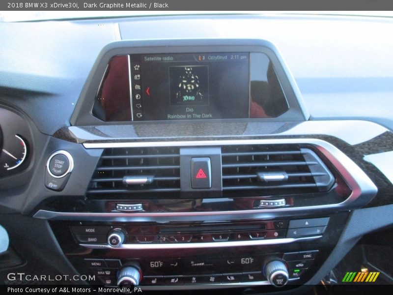 Dark Graphite Metallic / Black 2018 BMW X3 xDrive30i